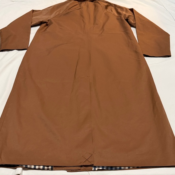 Joie Brown Hooded Raincoat Trench Coat with Gingham Lining S NWT - Picture 4 of 9